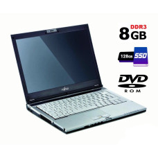 Ноутбук Fujitsu Siemens LifeBook S6420 / 13.3" (1280x800) TN / Intel Core 2 Duo P8600 (2 ядра по 2.4 GHz) / 8 GB DDR3 / 128 GB SSD / Intel GMA 4500MHD / WebCam / DVD-ROM б/в