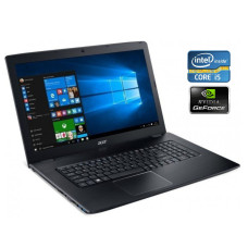 Ігровий ноутбук Acer Aspire E5-774G-52W1 / 17.3" (1920x1080) TN / Intel Core i5-7200U (2 (4) ядра по 2.5 - 3.1 GHz) / 8 GB DDR4 / 256 GB SSD / nVidia GeForce 940MX, 2 GB DDR3, 64-bit / WebCam / Win 10 Home б/в
