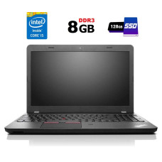 Ноутбук Lenovo ThinkPad E550 / 15.6" TN / Core i5-5200U (2(4) ядра по 2.2-2.7 GHz) / 8GB DDR3 / 128GB SSD / HD Graphics 5500 / WebCam / HDMI б/в