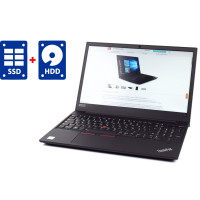 Ноутбук Lenovo ThinkPad E580 / 15.6" TN / Core i3-7020U (2(4) ядра по 2.3GHz) / 8GB DDR4 / 128GB SSD + 500GB HDD / HD Graphics 620 / WebCam / Win 10 Pro б/в