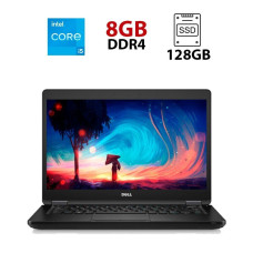 Ультрабук Dell Latitude E5480 / 14" (1366x768) TN / Intel Core i5-7200U (2 (4) ядра по 2.5 - 3.1 GHz) / 8 GB DDR4 / 128 GB SSD / Intel HD Graphics 620 / WebCam / HDMI б/в