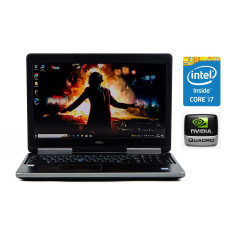 Мобільна робоча станція А-класу Dell Precision 7510 / 15.6" (1920x1080) IPS / Intel Core i7-6820HQ (4 (8) ядра по 2.7 - 3.6 GHz) / 16 GB DDR4 / 256 GB SSD / nVidia Quadro M1000M, 2 GB GDDR5, 128-bit / WebCam / Win 10 Pro б/в