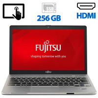 Ультрабук Б-клас Fujitsu LifeBook / 13.3" IPS Touch / Core i5-6300U (2(4) ядра по 2.4-3 GHz) / 8GB DDR4 / 256GB SSD / HD Graphics 520 / WebCam / HDMI б/в