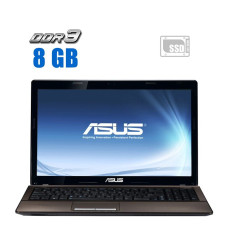 Ноутбук Asus K53E / 15.6" TN / Intel Core i3-2310M (2(4) ядра по 2.1GHz) / 8GB DDR3 / 256GB SSD / HD Graphics 3000 / WebCam б/в