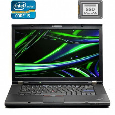 Ноутбук Б-клас Lenovo ThinkPad T520 / 15.6" (1366x768) TN / Intel Core i5-2410M (2 (4) ядра по 2.3 - 2.9 GHz) / 4 GB DDR3 / 120 GB SSD / Intel HD Graphics 3000 / WebCam / DisplayPort б/в