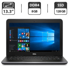 Ноутбук Б-клас Dell Latitude 3380 / 13.3" (1366x768) TN / Intel Core i3-6006U (2 (4) ядра по 2 GHz) / 8 GB DDR4 / 128 GB SSD / Intel HD Graphics 520 / WebCam / HDMI б/в