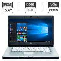 Ноутбук Б-клас Fujitsu Lifebook E780 / 15.6" (1366x768) TN / Intel Core i3-370M (2 (4) ядра по 2.4 GHz) / 8 GB DDR3 / 320 GB HDD / Intel HD Graphics / VGA / Windows 10 Pro б/в