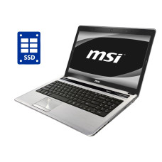 Ноутбук MSI CR640 / 15.6" (1366x768) TN / Intel Core i3-2330M (2 (4) ядра по 2.2 GHz) / 8 GB DDR3 / 240 GB SSD / Intel HD Graphics 3000 / WebCam / DVD-ROM / Win 10 Pro б/в