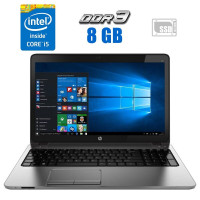 Ноутбук HP ProBook 450 G1 / 15.6" (1366x768) TN / Intel Core i5-4200M (2 (4) ядра по 2.5 - 3.1 GHz) / 8 GB DDR3 / 240 GB SSD / Intel HD Graphics 4600 / WebCam б/в