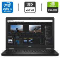 Робоча станція Dell Precision 3530 / 15.6" IPS / Core i5-8300H (4(8) ядра по 2.3-4 GHz) / 16GB DDR4 / 256GB SSD / Quadro P600, 4GB GDDR5, 128-bit / WebCam / HDMI б/в
