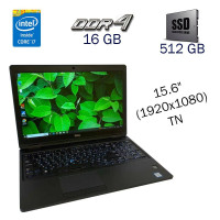 Ігровий ноутбук Dell Latitude 5591 / 15.6" (1920x1080) IPS / Intel Core i7-8850H (6(12) ядер по 2.6-4.3 GHz) / 16GB DDR4 / 512 GB SSD / GeForce MX130, 2 GB GDDR5, 64-bit / WebCam / Fingerprint б/в