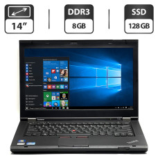 Ноутбук Lenovo ThinkPad T430 / 14" TN / Intel Core i5-3320M (2(4) ядра по 2.6-3.3 GHz) / 8GB DDR3 / 128GB SSD / HD Graphics 4000 / WebCam / DVD-ROM / VGA б/в