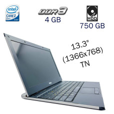Нетбук Dell Latitude 13 / 13.3" TN / Intel Core 2 Duo SU7300 (2 ядра по 1.3GHz) / 4GB DDR3 / 750GB HDD / HD Graphics / WebCam / АКБ не тримає б/в