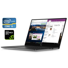 Ігровий ноутбук Б-клас Dell XPS 15 9550 / 15.6" (3840x2160) IPS Touch / Intel Core i5-6300HQ (4 ядра по 2.3 - 3.2 GHz) / 8 GB DDR4 / 256 GB SSD M.2 / nVidia GeForce GTX 960M, 2 GB GDDR5, 128-bit / WebCam б/в