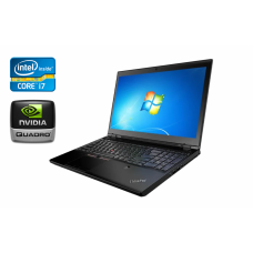 Мобільна робоча станція Б-клас Lenovo ThinkPad P50 / 15.6" (1920x1080) IPS / Intel Core i7-6700HQ (4 (8) ядра по 2.6 - 3.5 GHz) / 16 GB DDR4 / 480 GB SSD / nVidia Quadro M1000M, 2 GB DDR3, 128-bit / Fingerprint / WebCam / Windows 10 б/в