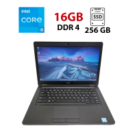 Ультрабук Dell Latitude 5490 / 14" (1366х768) TN / Intel Core i5-8250U (4 (8) ядра по 1.6 - 3.4 GHz) / 16 GB DDR4 / 256 GB SSD M.2 / Intel UHD Graphics 620 / WebCam б/в