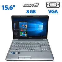 Ноутбук Toshiba Satellite L500-1R3 / 15.6" (1366x768) TN / Intel Pentium T4400 (2 ядра по 2.2 GHz) / 8 GB DDR3 / 500 GB HDD / Intel Graphics / WebCam / VGA б/в