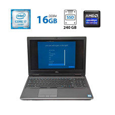 Ігровий ноутбук Dell Precision 7540 / 15.6" (1920x1080) IPS / Intel Core i7-9850H (6 (12) ядер по 2.6 - 4.6 GHz) / 16 GB DDR4 / 240 GB SSD / AMD Radeon Pro WX 3200, 4 GB GDDR5, 128-bit / WebCam б/в