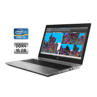 Ноутбук Б-клас HP zBook 15 G5 / 15.6" (1920x1080) IPS / Intel Core i5-8300H (4 (8) ядра по 2.3 - 4.0 GHz) / 16 GB DDR4 / 128 GB SSD + 1000 GB HDD / Intel UHD Graphics 630 / WebCam / Fingerprint б/в
