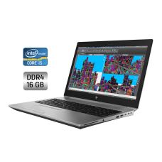 Ноутбук Б-клас HP zBook 15 G5 / 15.6" (1920x1080) IPS / Intel Core i5-8300H (4 (8) ядра по 2.3 - 4.0 GHz) / 16 GB DDR4 / 128 GB SSD + 1000 GB HDD / Intel UHD Graphics 630 / WebCam / Fingerprint б/в