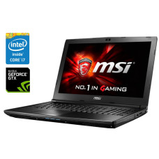Ігровий ноутбук MSI GL62 6QF / 15.6" TN / Intel Core i7-6700HQ (4(8) ядра по 2.6-3.5 GHz) / 32 GB DDR4 / 256GB SSD + 1000GB HDD / GeForce GTX 960M, 2GB GDDR5, 128-bit / WebCam / DVD-ROM / Win 10 Home б/в