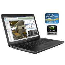 Робоча станція HP ZBook 17 G3 / 17.3" IPS / Intel Core i5-6440HQ (4 ядра по 2.6-3.5 GHz) / 16GB DDR4 / 256GB SSD / Quadro M3000M, 4GB GDDR5, 256-bit / WebCam / Win 10 Pro б/в