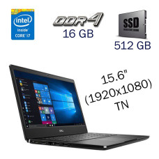 Ігровий ноутбук Б класс Dell Latitude 3500 / 15.6" TN / Intel Core i7-8565U (4(8) ядра по 1.8-4.6 GHz) / 16GB DDR4 / 512GB SSD / GeForce MX130, 2GB GDDR5, 64-bit / WebCam б/в