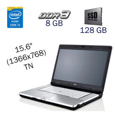 Ноутбук Fujitsu LifeBook E780 / 15.6" TN / Core i5-520M (2(4) ядра по 2.4-2.93 GHz) / 8GB DDR3 / 128GB SSD / HD Graphics 4 Generations / WebCam / Win 10 PRO Lic б/в