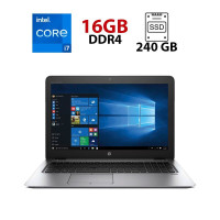 Ноутбук HP EliteBook 850 G4 / 15.6" (1920x1080) TN / Intel Core i7-7500U (2 (4) ядра по 2.7 - 3.5 GHz) / 16 GB DDR4 / 240 GB SSD / Intel HD Graphics 620 / WebCam б/в
