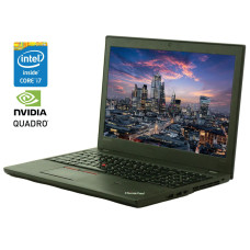 Мобільна робоча станція Lenovo ThinkPad W550s / 15.6" (2880x1620) IPS / Intel Core i7-5500U (2 (4) ядра по 2.4 - 3.0 GHz) / 16 GB DDR3 / 240 GB SSD / nVidia Quadro K620M, 2 GB DDR3, 64-bit / WebCam / Win 10 Pro б/в