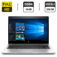 Ультрабук Б-клас HP EliteBook 745 G5 / 14" (1920x1080) TN / AMD Ryzen 5 Pro 2500U (4 (8) ядра по 2.0 - 3.6 GHz) / 16 GB DDR4 / 256 GB SSD M.2 / AMD Radeon Vega 8 Graphics / WebCam б/в