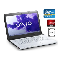 Ноутбук Sony VAIO SVE1513L1ES1 / 15.6’’ (1366x768) TN / Intel Core i5-3120M (2 (4) ядра по 2.5 GHz) / 6 GB DDR3 / 240 GB SSD / AMD Radeon HD 7650M 1 GB / Win 10 б/в