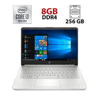 Ультрабук HP 14-dq1043cl / 14" (1366x768) TN / Intel Core i3-1005G1 (2 (4) ядра по 1.2 - 3.4 GHz) / 8 GB DDR4 / 256 GB SSD / Intel UHD Graphics / WebCam / HDMI / USB 3.0 б/в