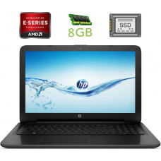 Ноутбук HP 255 G4 / 15.6" (1366x768) TN / AMD E1-6015 (2 ядра по 1.4 GHz) / 8 GB DDR3 / 128 GB SSD / AMD Radeon HD 8200 / WebCam / DVD-RW / HDMI б/в