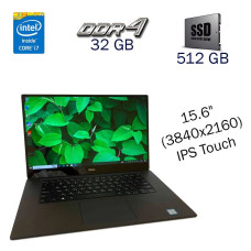 Робоча станція Dell Precision 5510 / 15.6" IPS Touch / Intel Core i7-6820HQ (4(8) ядра по 2.7-3.6 GHz) / 32GB DDR4 / 512GB SSD / Quadro M1000M, 2GB GDDR5, 128-bit / WebCam б/в