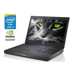 Мобільна робоча станція Dell Precision M6700 / 17.3" (1920x1080) TN / Intel Core i7-3720QM (4 (8) ядра по 2.6 - 3.6 GHz) / 8 GB DDR3 / 256 GB SSD / nVidia Quadro K3000M, 2 GB GDDR5, 256-bit / Win 10 Pro б/в