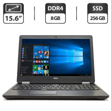 Ноутбук Б-клас Dell Latitude E5570 / 15.6" (1366x768) TN / Intel Core i5-6200U (2 (4) ядра по 2.3 - 2.8 GHz) / 8 GB DDR4 / 256 GB SSD / Intel HD Graphics 520 / WebCam / HDMI б/в