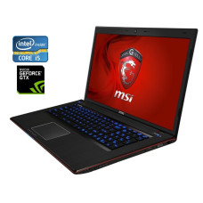 Ноутбук Б-клас MSI GE70 2PE Apache Pro / 17.3" (1920x1080) TN / Intel Core i5-4200H (2 (4) ядра по 2.8 - 3.4 GHz) / 16 GB DDR3 / 480 GB SSD / nVidia GeForce GTX 860M, 2 GB GDDR5, 128-bit / WebCam / DVD-RW / Win 10 Home б/в