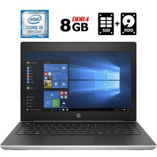 Ультрабук Б-клас HP ProBook 430 G5 / 13.3" (1366x768) TN / Intel Core i5-8250U (4 (8) ядра по 1.6 - 3.4 GHz) / 8 GB DDR4 / 128 GB SSD + 500 GB HDD / Intel UHD Graphics 620 / WebCam / Fingerprint / USB 3.1 / HDMI б/в
