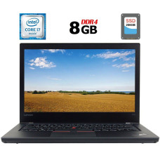 Ноутбук Lenovo ThinkPad T470 / 14" (1920x1080) IPS / Intel Core i7-6600U (2 (4) ядра 2.6 - 3.4 GHz) / 8 GB DDR4 / 256 GB SSD / Intel HD Graphics 520 / WebCam / Fingerprint / HDMI / Две АКБ / Windows 10 б/в