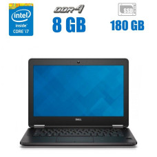 Нетбук Dell Latitude E7270 Carbon / 12.5" IPS Touch / Core i7-6600U (2(4) ядра по 2.6-3.4GHz) / 8GB DDR4 / 180GB SSD / HD Graphics 520 / WebCam / NFC / 3G б/в