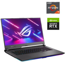 Ігровий ноутбук Asus ROG Strix G713QR / 17.3" (1920x1080) IPS / AMD Ryzen 7 5800H (8 (16) ядер по 3.2 - 4.4 GHz) / 16 GB DDR4 / 1000 GB SSD M.2 / nVidia GeForce RTX 3060, 6 GB GDDR6, 192-bit б/в