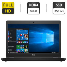 Ультрабук Dell Latitude 5490 / 14" (1920x1080) IPS / Intel Core i3-8130U (2 (4) ядра по 2.2 - 3.4 GHz) / 16 GB DDR4 / 256 GB SSD M.2 / Intel HD Graphics 620 / WebCam / HDMI / Windows 10 Pro б/в