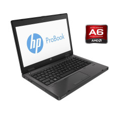 Ноутбук А-клас HP ProBook 6475b / 14" (1366x768) TN / AMD A6-4400M (2 ядра по 2.7 - 3.2 GHz) / 4 GB DDR3 / 128 GB SSD / AMD Radeon HD 7520G / WebCam / DVD-RW б/в