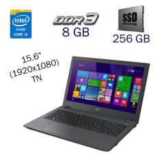 Ігровий ноутбук Acer Aspire E5-573G / 15.6" TN / Core i3-5005U (2(4) ядра по 2 GHz) / 8GB DDR3 / 256GB SSD / GeForce 920M, 2 GB DDR3, 64-bit / WebCam / DVD-ROM б/в