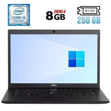 Ноутбук Б-клас Dell Latitude 7480 / 14" (1920x1080) IPS / Intel Core i5-7300U (2 (4) ядра по 2.6 - 3.5 GHz) / 8 GB DDR4 / 256 GB SSD M.2 / Intel HD Graphics 620 / WebCam / HDMI б/в