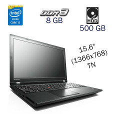 Ноутбук Lenovo ThinkPad L540 / 15.6" TN / Core i5-4200M (2(4) ядра по 2.5-3.1 GHz) / 8GB DDR3 / 500GB HDD / WebCam / Win10 PRO Lic б/в