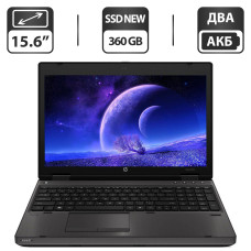 Ноутбук Б-класс HP ProBook 6565b / 15.6" TN / AMD A4-3310MX (2 ядра по 2.1-2.5GHz) / 6GB DDR3 / 360GB SSD NEW / AMD Radeon HD 6480G / DVD-ROM / АКБ NEW / Win 10 Pro б/в