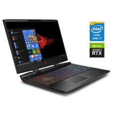 Ігровий ноутбук HP Omen 15-dc1047nr / 15.6" (1920x1080) IPS / Intel Core i7-9750H (6 (12) ядер по 2.6 - 4.5 GHz) / 16 GB DDR4 / 128 GB SSD M.2 + 1000 GB HDD / nVidia GeForce RTX 2070 Max-Q, 8 GB GDDR6, 256-bit / WebCam б/в
