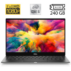 Ультрабук Б-клас Dell XPS 13 7390 / 13.3" (1920x1080) IPS / Intel Core i5-10210U (4 (8) ядра по 1.6 - 4.2 GHz) / 8 GB DDR3 / 240 GB SSD M.2 / Intel UHD Graphics / WebCam / Windows 10 б/в